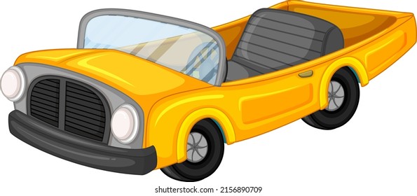 Vintage car in cartoon design illustration