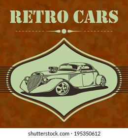 Vintage car design flyer