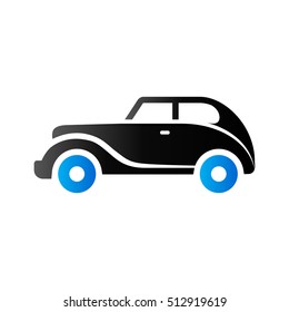 Vintage car icon in duo tone color. Retro automotive collector