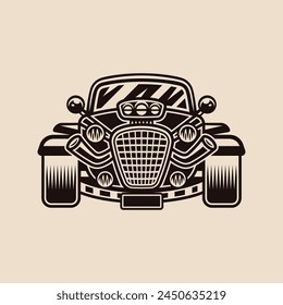 Vintage Car Illustration, Classic Car illustration, Vector File of car illustration, editable, Hand drawn illustration of Car, Classic Design, Vintage logo design, Logo design, Minimal, Background