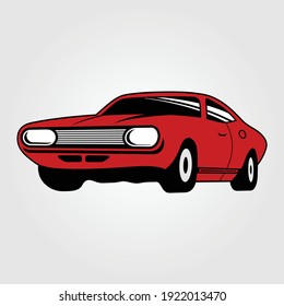 Vintage Car isolated on white background. Vector illustration