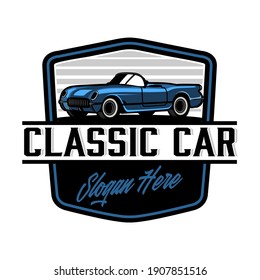 Vintage car logo design template
