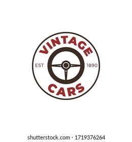 vintage car logo design - vector car logo