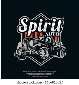 vintage car logo. modern icon, template design