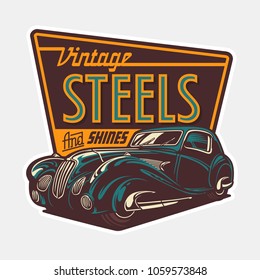 vintage car logo patch