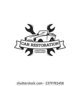 Vintage car logo template. Classic car logo  emblem concept. Automobile logo template. Vintage vehicle logo template