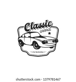 Vintage car logo template. Classic car logo  emblem concept. Automobile logo template. Vintage vehicle logo template