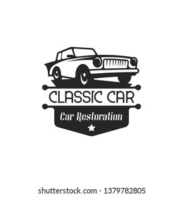 Vintage car logo template. Classic car logo  emblem concept. Automobile logo template. Vintage vehicle logo template