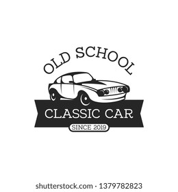 Vintage car logo template. Classic car logo  emblem concept. Automobile logo template. Vintage vehicle logo template