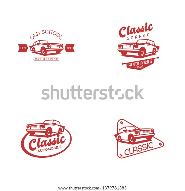 Vintage car
logo template. Classic car logo  emblem concept. Automobile logo
template. Vintage vehicle logo
template