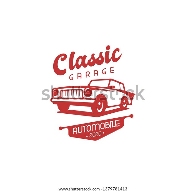 Vintage car\
logo template. Classic car logo  emblem concept. Automobile logo\
template. Vintage vehicle logo\
template