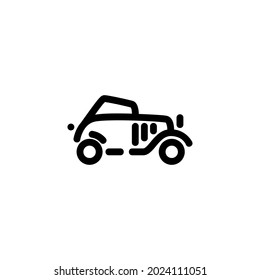 Vintage Car Monoline Icon Logo for Graphic Design