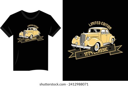 vintage car, motorcycle, typography modern t shirt design vector 
