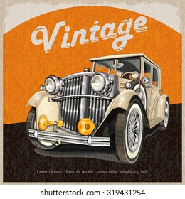 Vintage car poster.