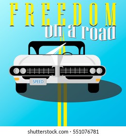 Vintage car poster