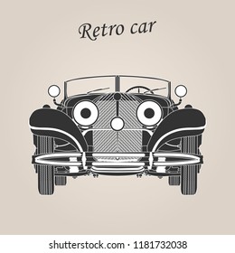 Vintage car. Retro car. Classic car.