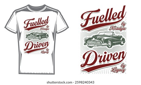 Vintage car shirt with tee design