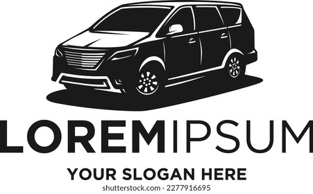 vintage car silhouette logo vector