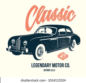 vintage car t shirt design vector file