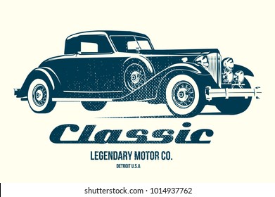 vintage car t shirt design vector file