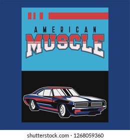 vintage car t shirt vector design - Vector 