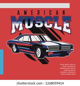 vintage car t shirt vector design - Vector 