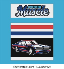 vintage car t shirt vector design - Vector 