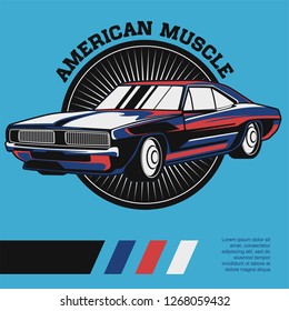 vintage car t shirt vector design - Vector 