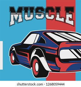 vintage car t shirt vector design - Vector 