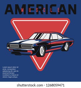 vintage car t shirt vector design - Vector 