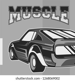 vintage car t shirt vector design - Vector 