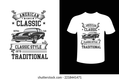 vectores vintage de diseño de camisetas de automóviles