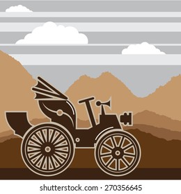 Vintage car vector 1800s