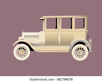 Vintage car vector illustration