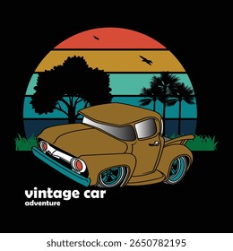 vintage car vector illustration design