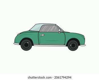 Vintage car vector that can scale to any size without loss of resolution