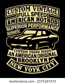 Vintage car vector tshirt design