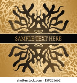 Vintage card with abstract hand-drawn pattern. Seamless background       