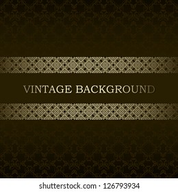 Vintage Card with borders and seamless background
