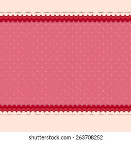 Vintage Card with Bow Vector Illustration. EPS10 