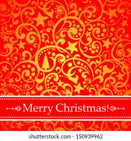Vintage card. Christmas background. vector illustration 