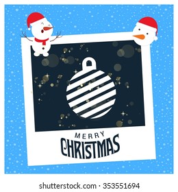 Vintage card with Christmas balls. vector illustration Vintage card with Christmas balls. vector illustration