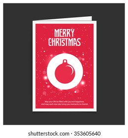 Vintage card with Christmas balls. vector illustration