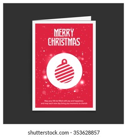Vintage card with Christmas balls. vector illustration