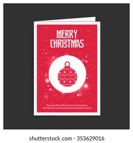 Vintage card with Christmas balls. vector illustration