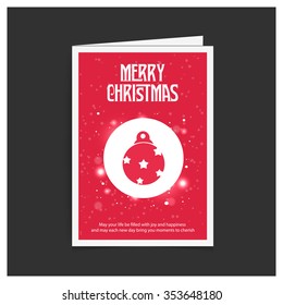 Vintage card with Christmas balls. vector illustration