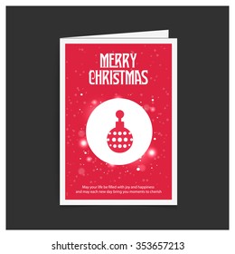 Vintage card with Christmas balls. vector illustration
