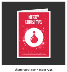 Vintage card with Christmas balls. vector illustration