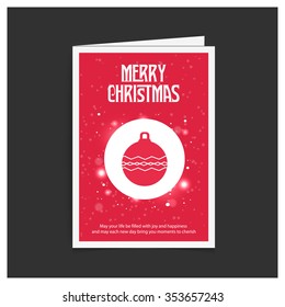 Vintage card with Christmas balls. vector illustration