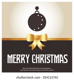 Vintage card with Christmas balls. vector illustration
